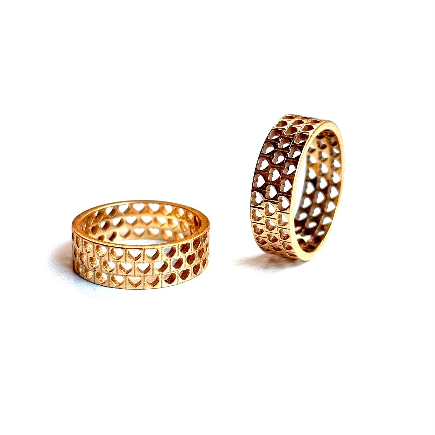 Brass Heart plain ring 6