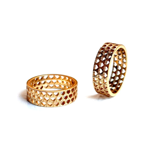 Brass Heart plain ring 6
