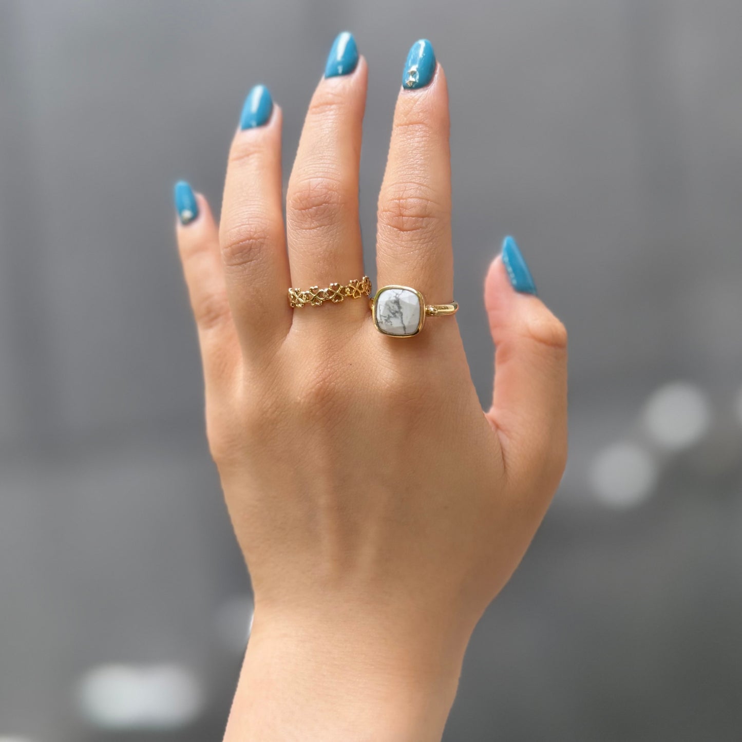 Brass design ring 15