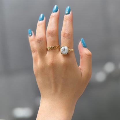 Brass design ring 15