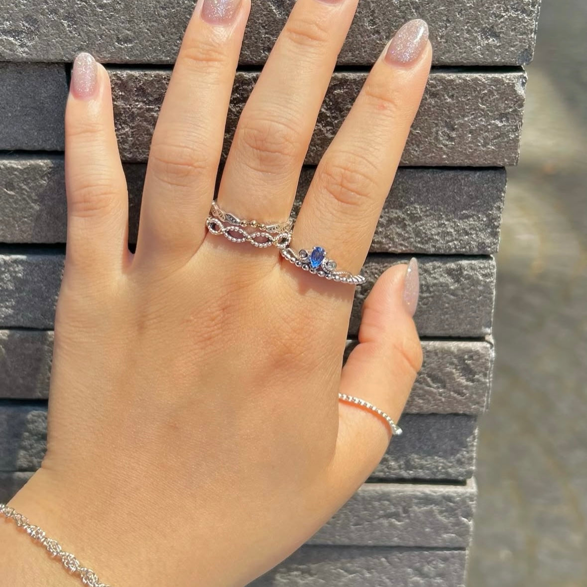 【Biju mam poco】Tiara ring  -Blue kyanite-
