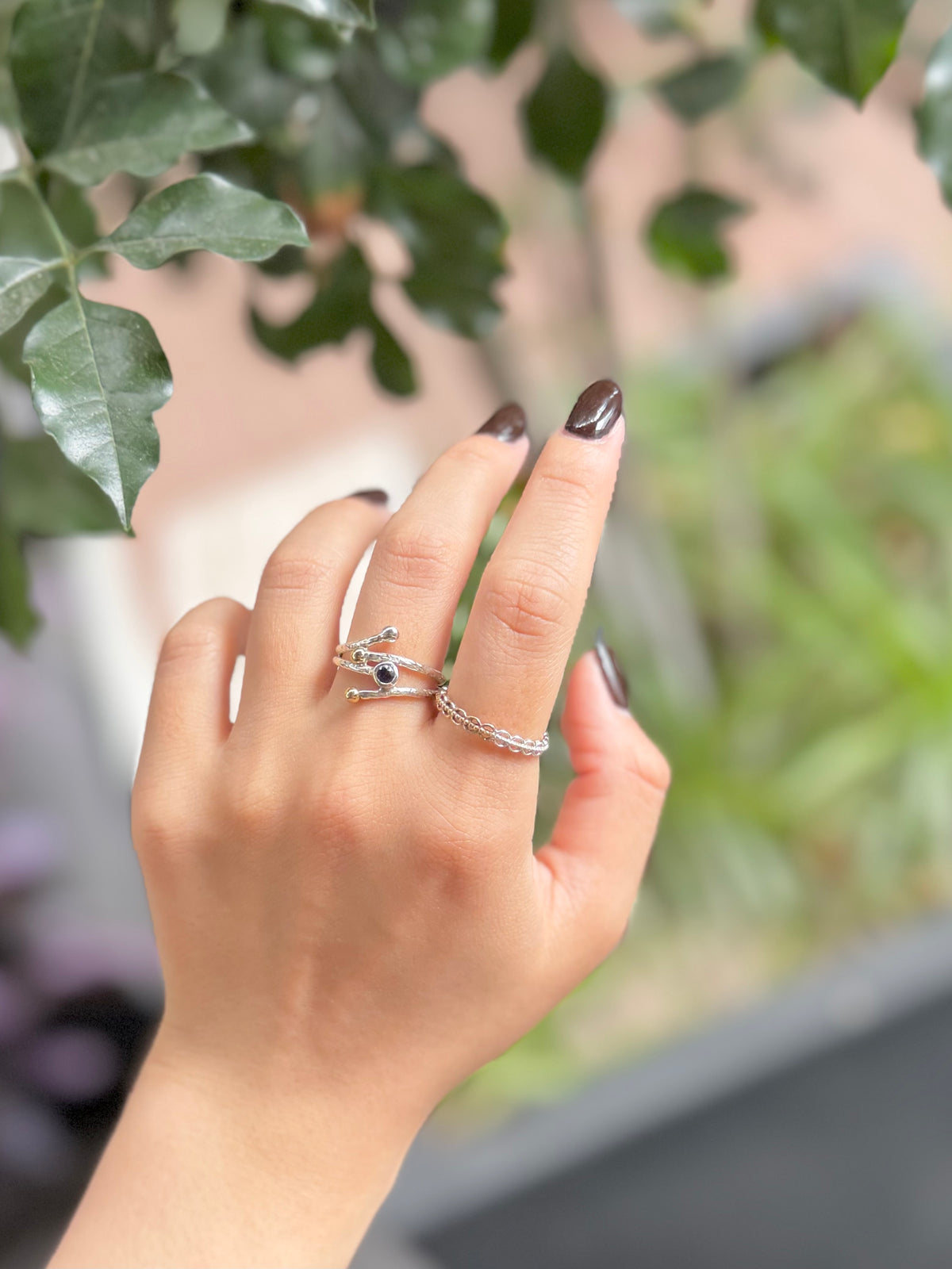 Silver925×brass design ring 20