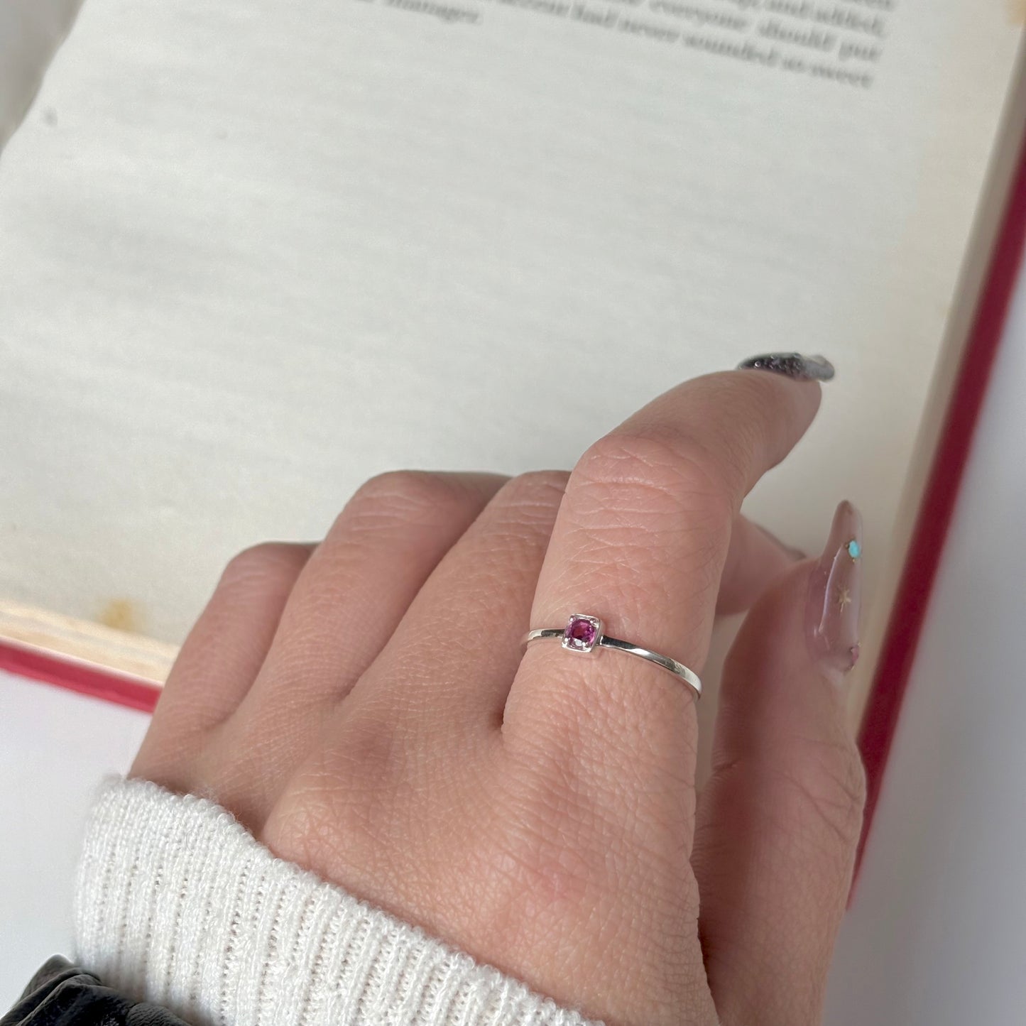 Silver925 1stone ring 1