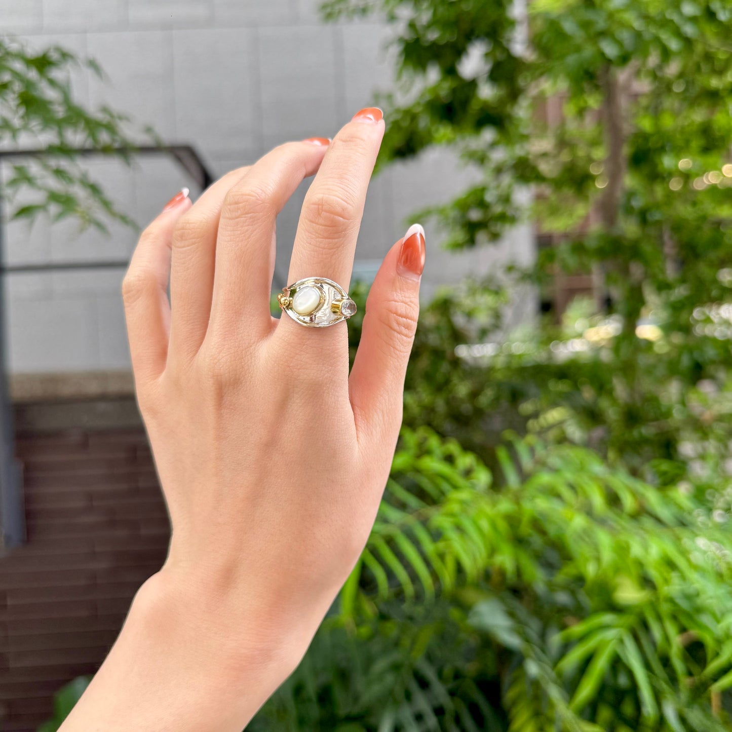 Silver925×Brass design ring 11