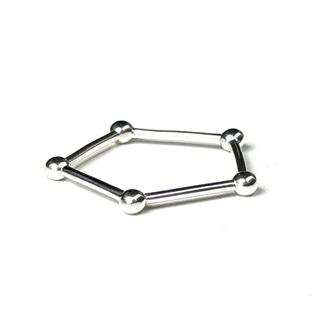 Silver925 plain ring〈Pentagon〉