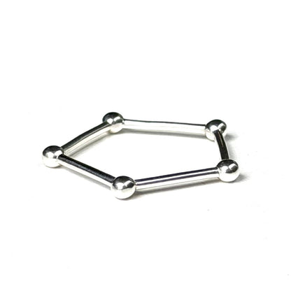 Silver925 plain ring〈Pentagon〉