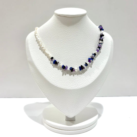 Pearl × Stone necklace 1