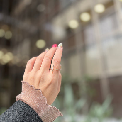 Silver925×Brass plain ring 〈Ball〉22