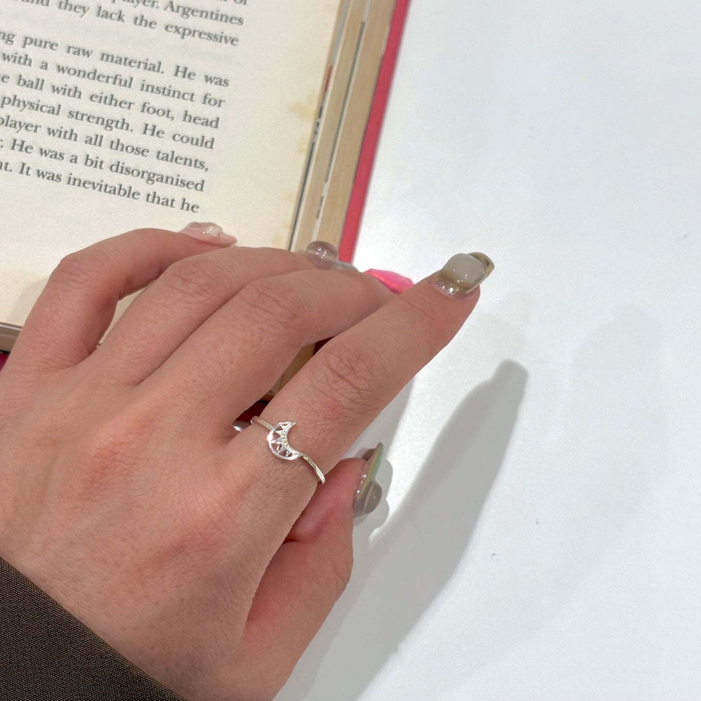 Moon plain ring 7