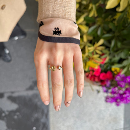Brass 2stone ring 10