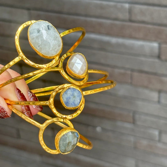 Brass 1stone bangle 2