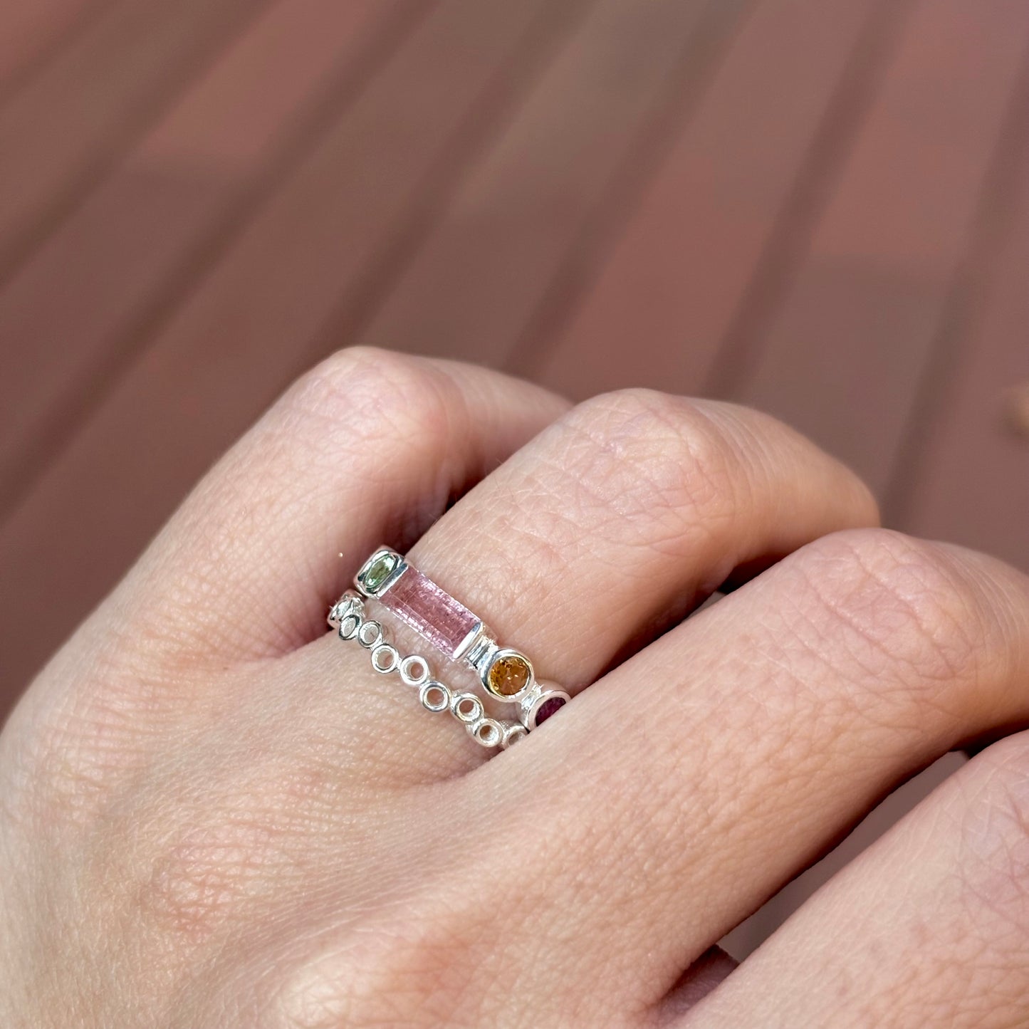 Multi tourmaline ring 4