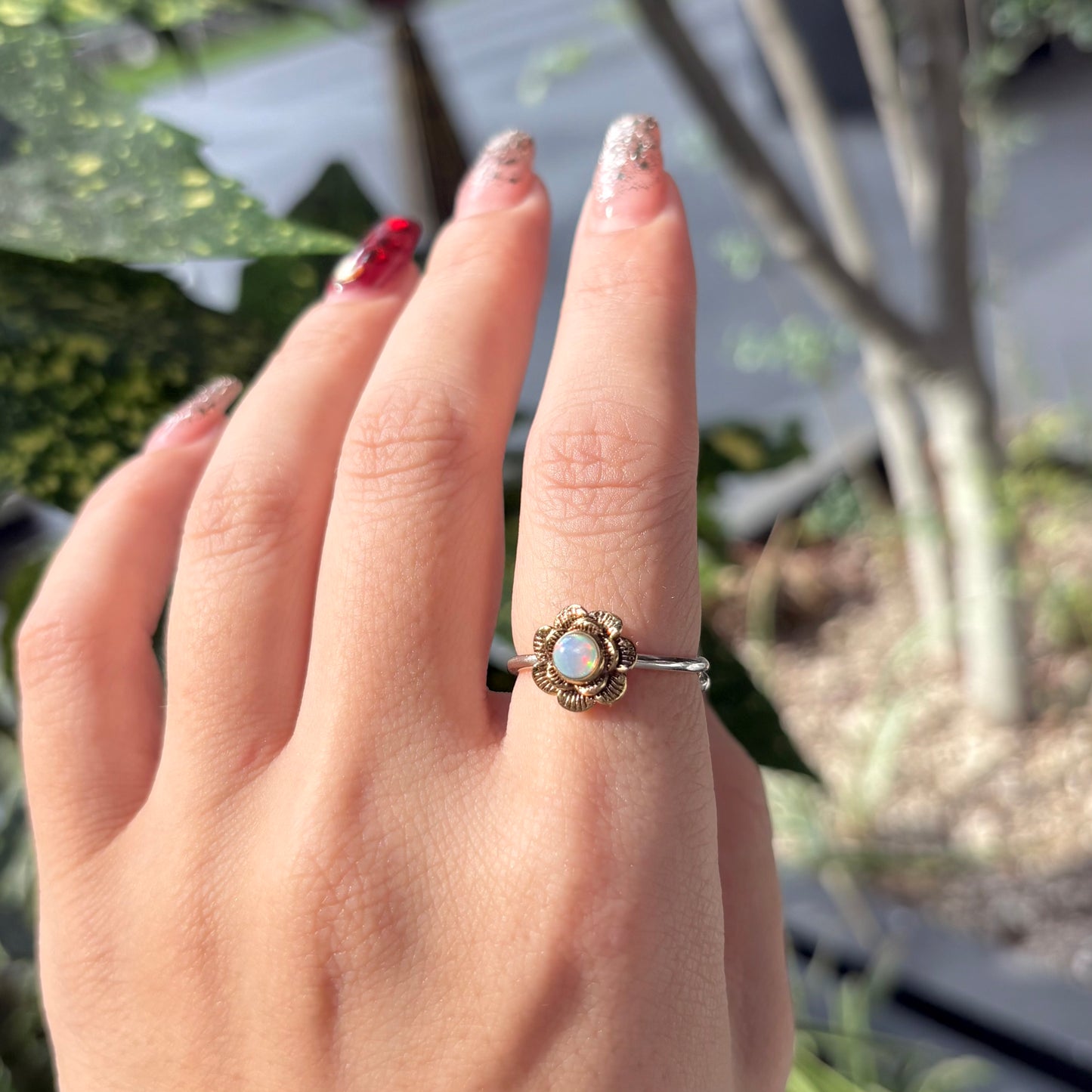 Flower design ring 20