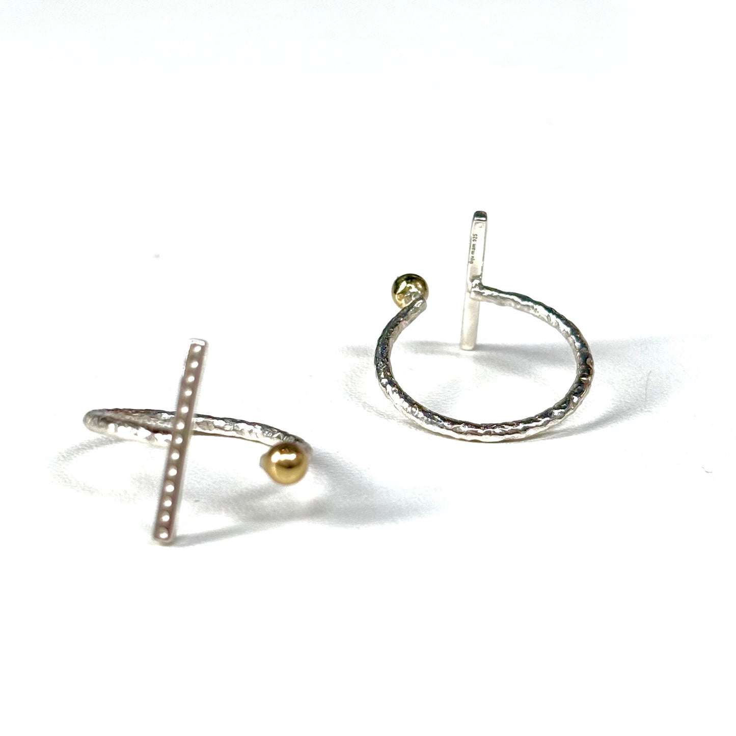 Silver925×Brass plain ring 〈Ball〉22