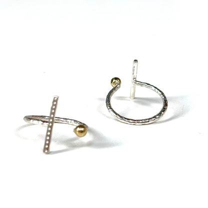 Silver925×Brass plain ring 〈Ball〉22