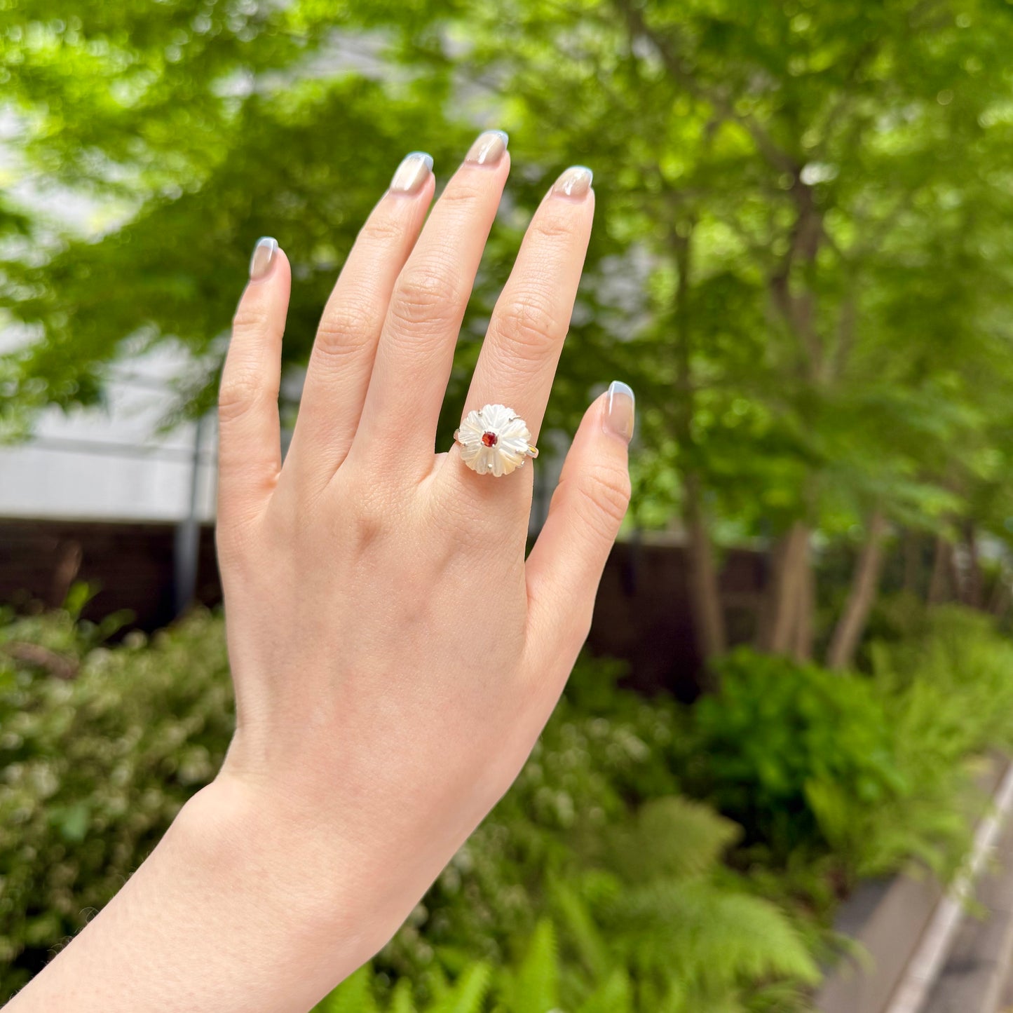Flower carving ring