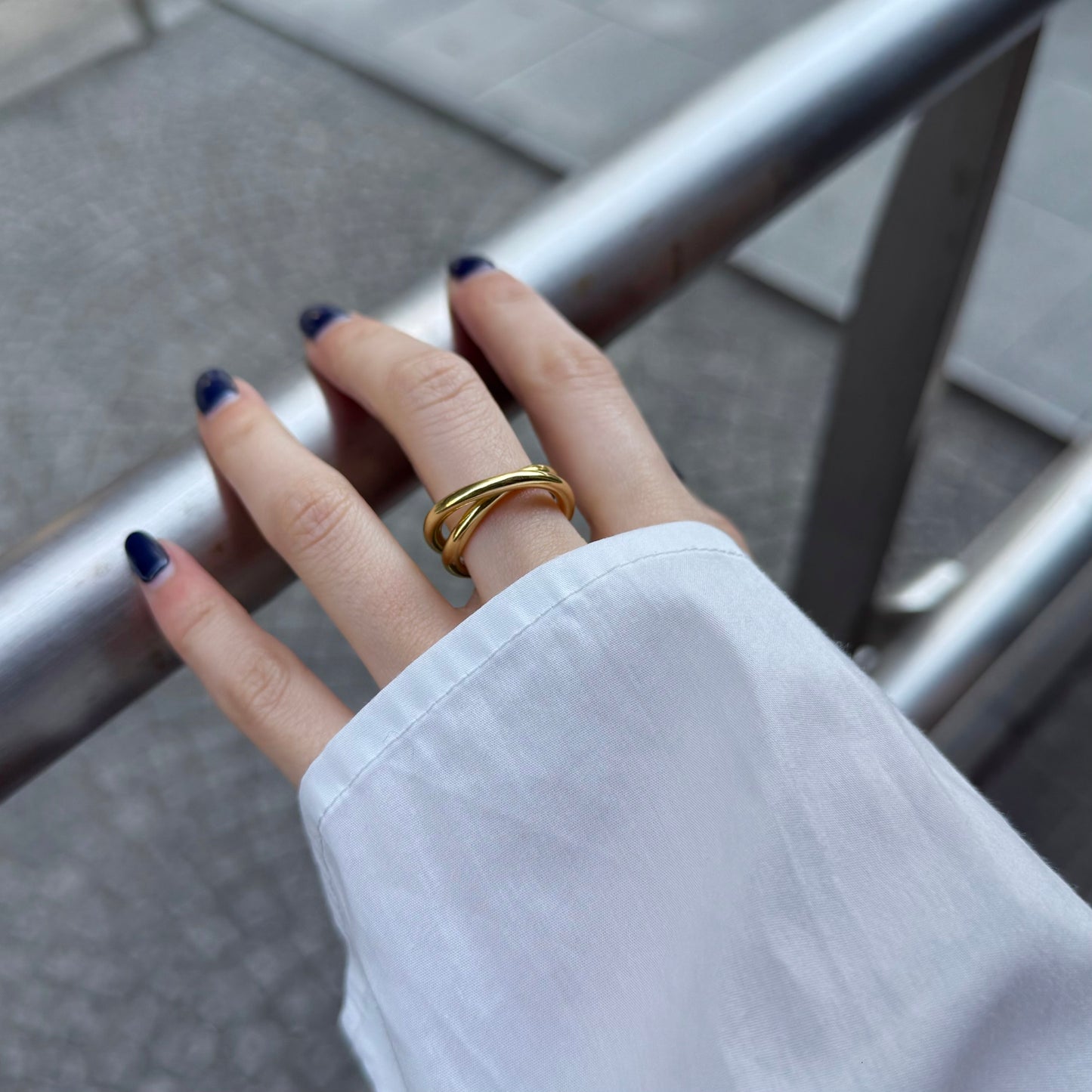 Brass plain ring 58