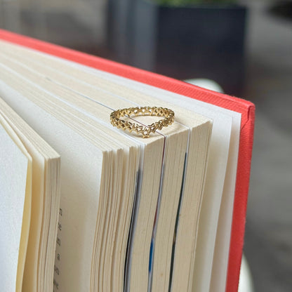 Brass star plain ring 13