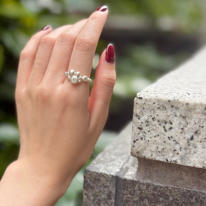 White topaz ring 15