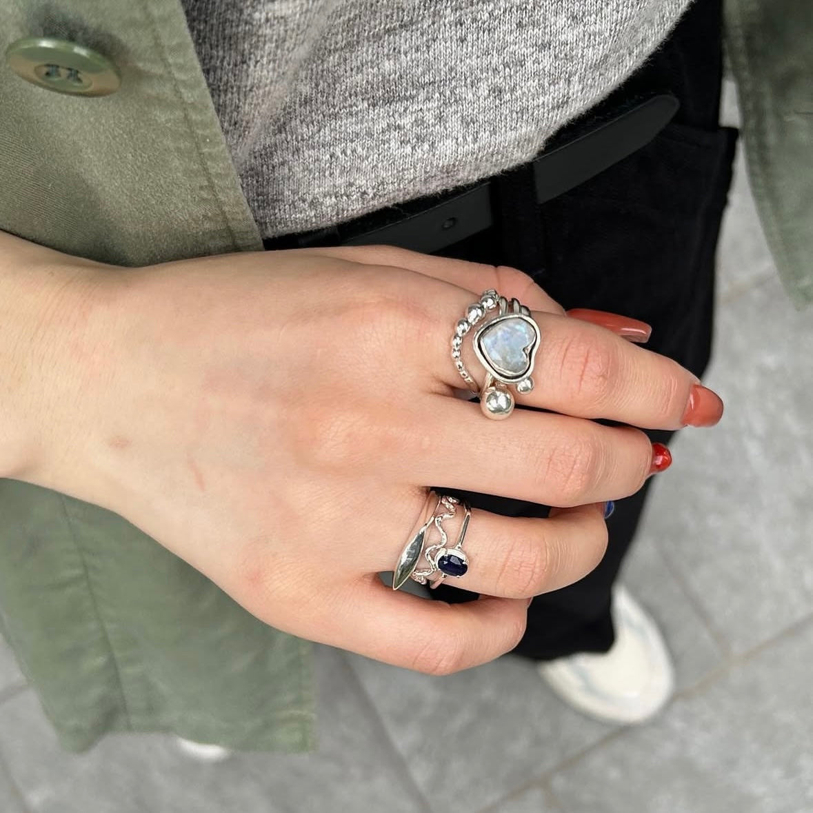 Silver925 plain ring 73