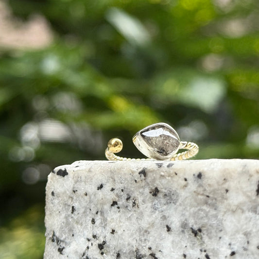 Herkimer diamond ring 12