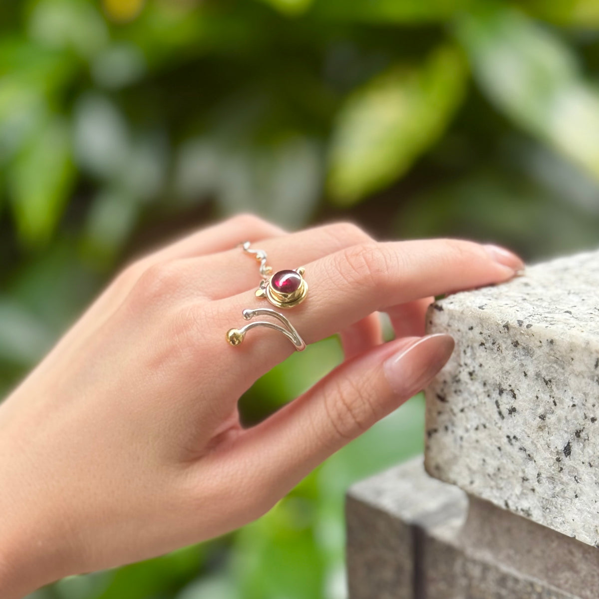 Silver925×brass design ring 23