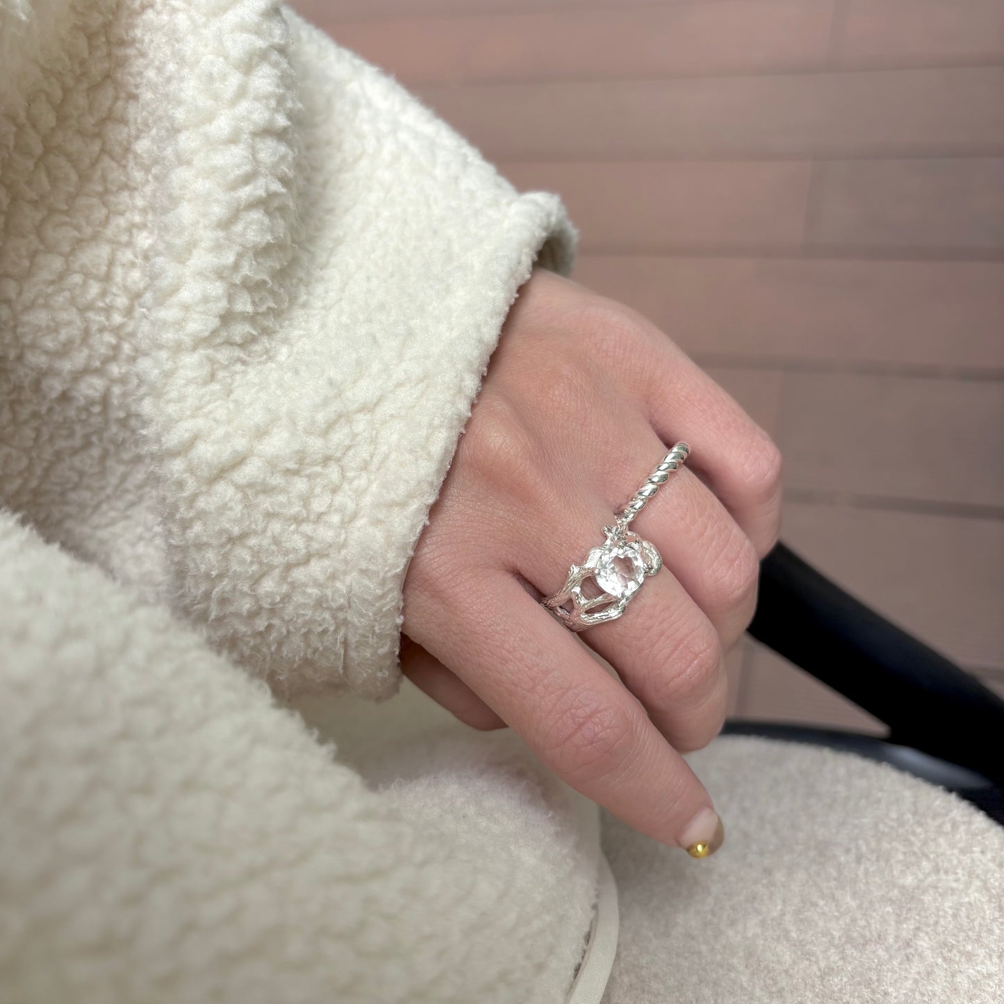 Botanical design ring