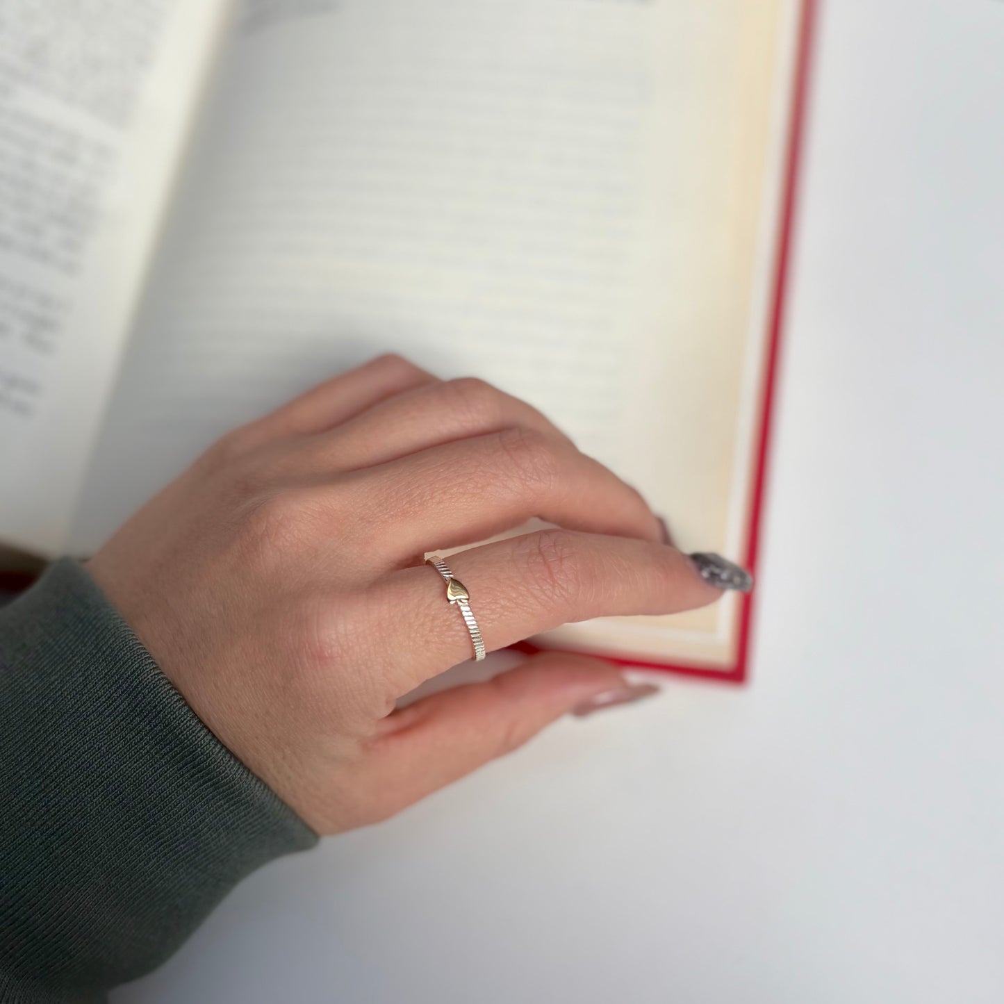 Heart plain ring 52