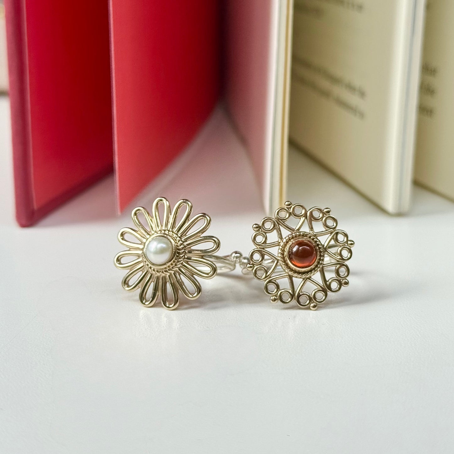 Flower design ring 13
