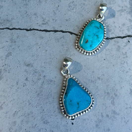 American turquoise charm