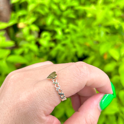 Heart plain ring 14