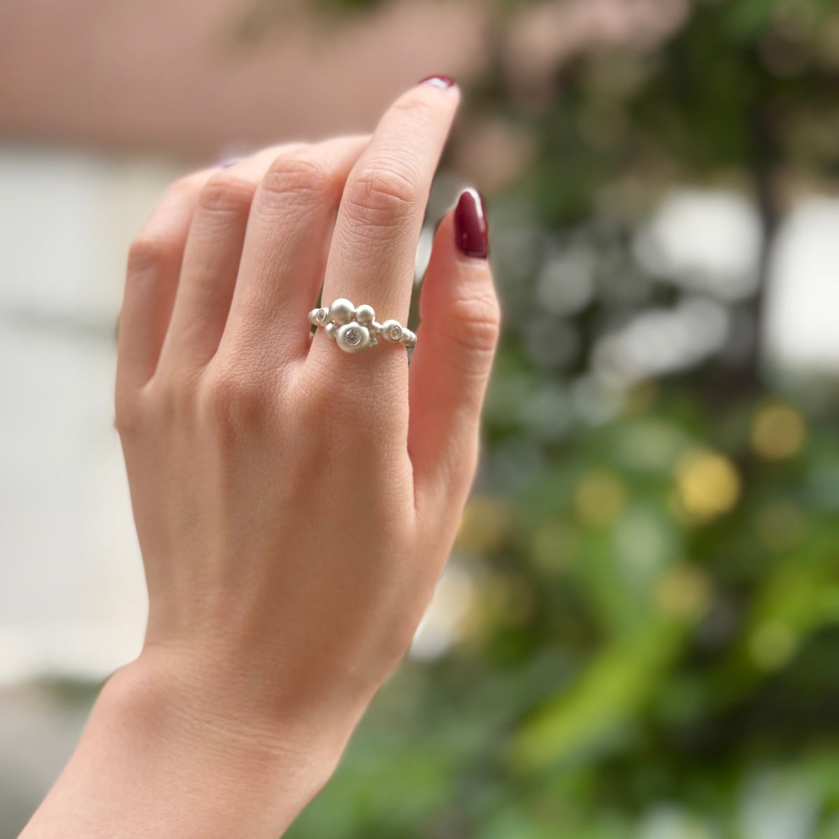 White topaz ring 15