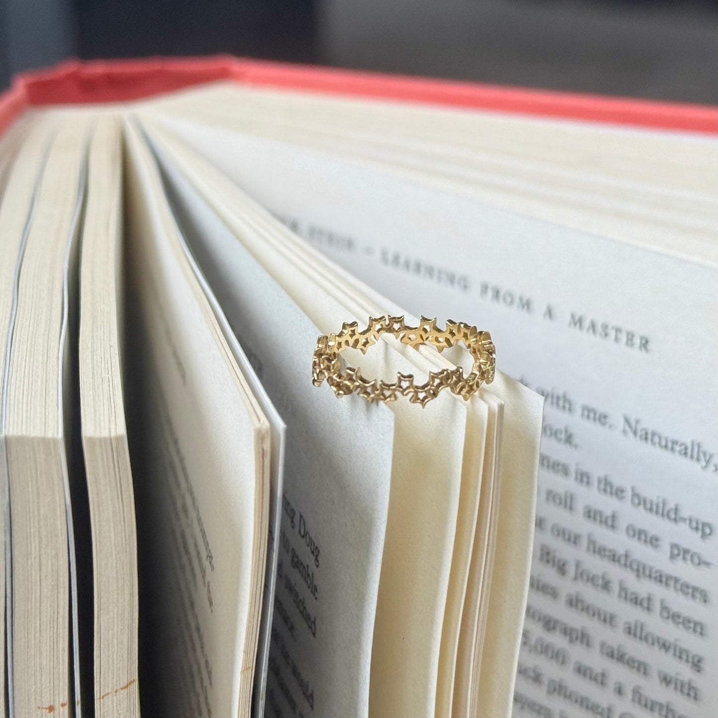 Brass star plain ring 12