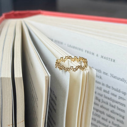 Brass star plain ring 12