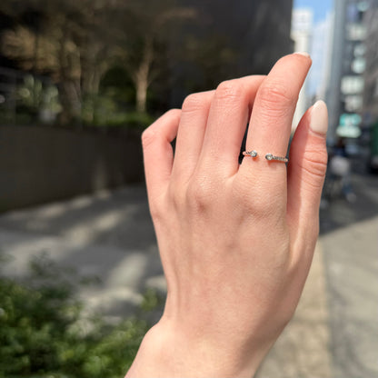 White topaz ring 6