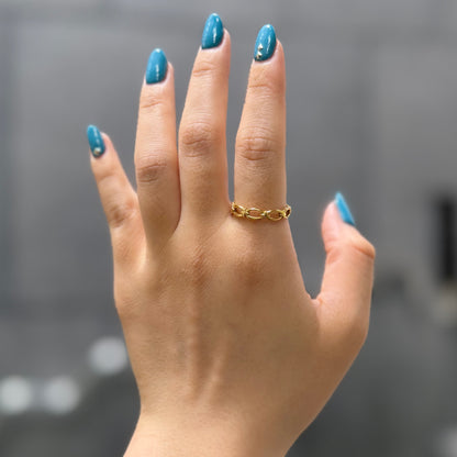 Brass star plain ring 11
