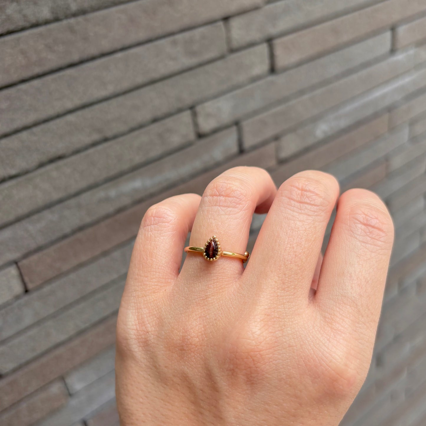 Brass petit ring 7