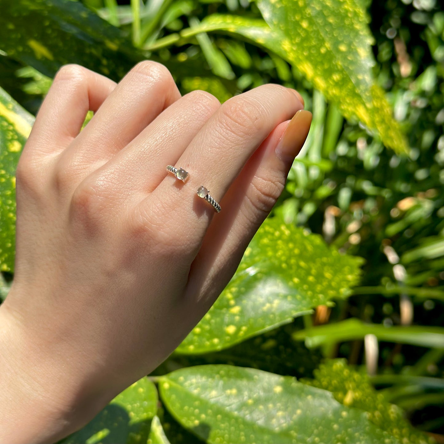 Silver925 2stone ring 18