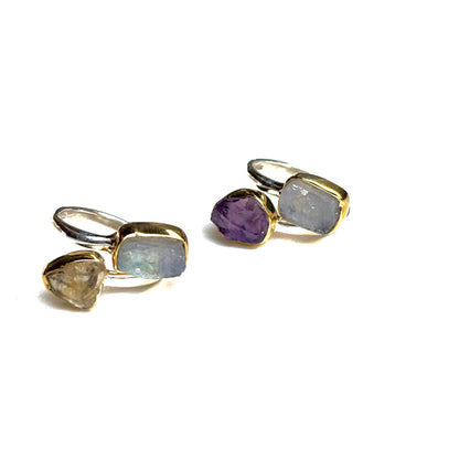 Roughcut 2stone ring 27