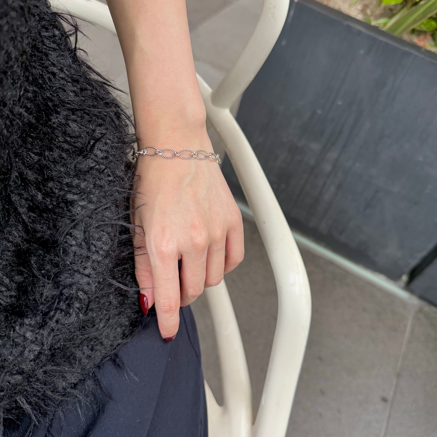 Silver925 chain bracelet 2