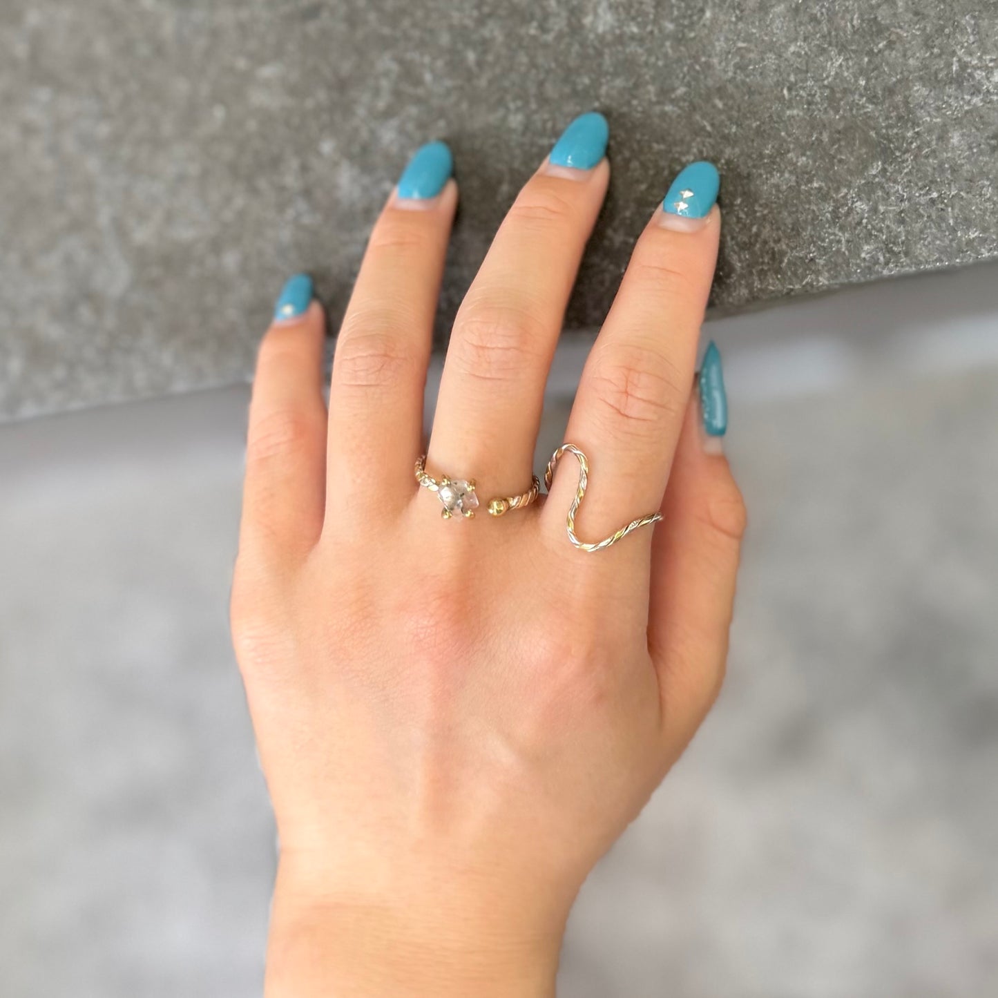 Herkimer diamond ring 11