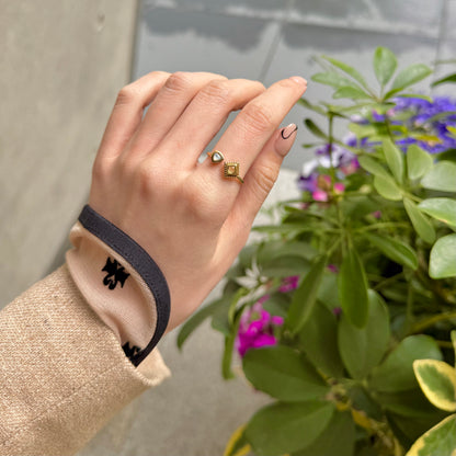 Brass 2stone ring 8
