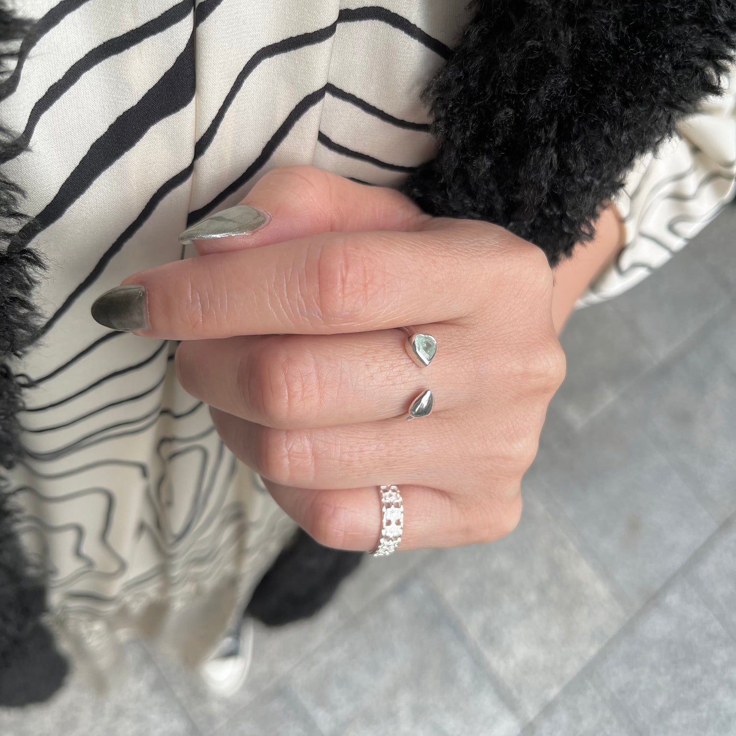 Heart fork ring 3