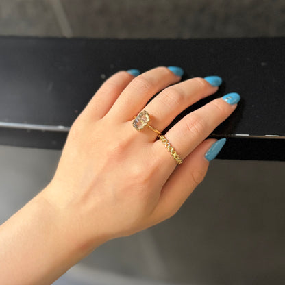 Brass design ring 13