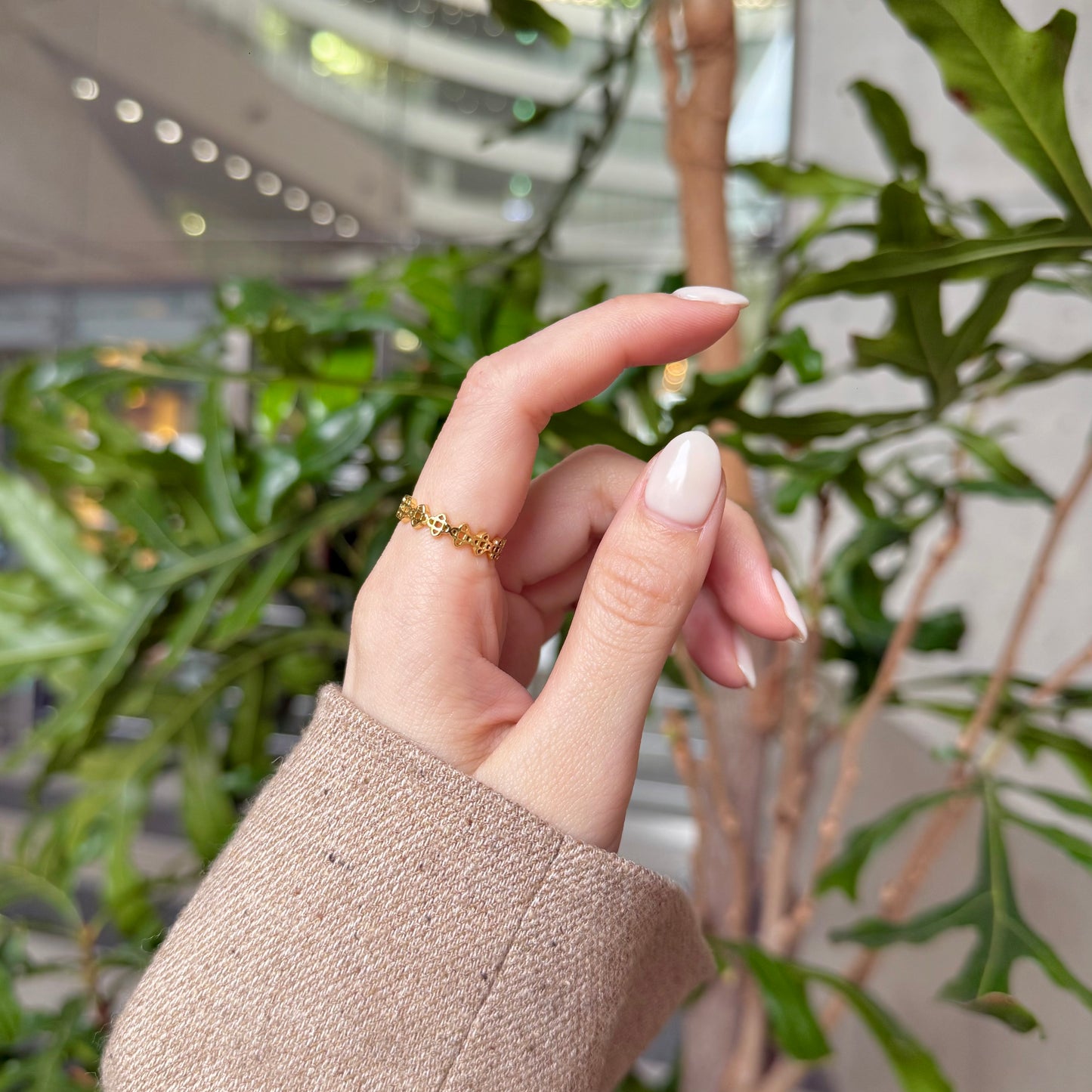 Brass plain ring 59