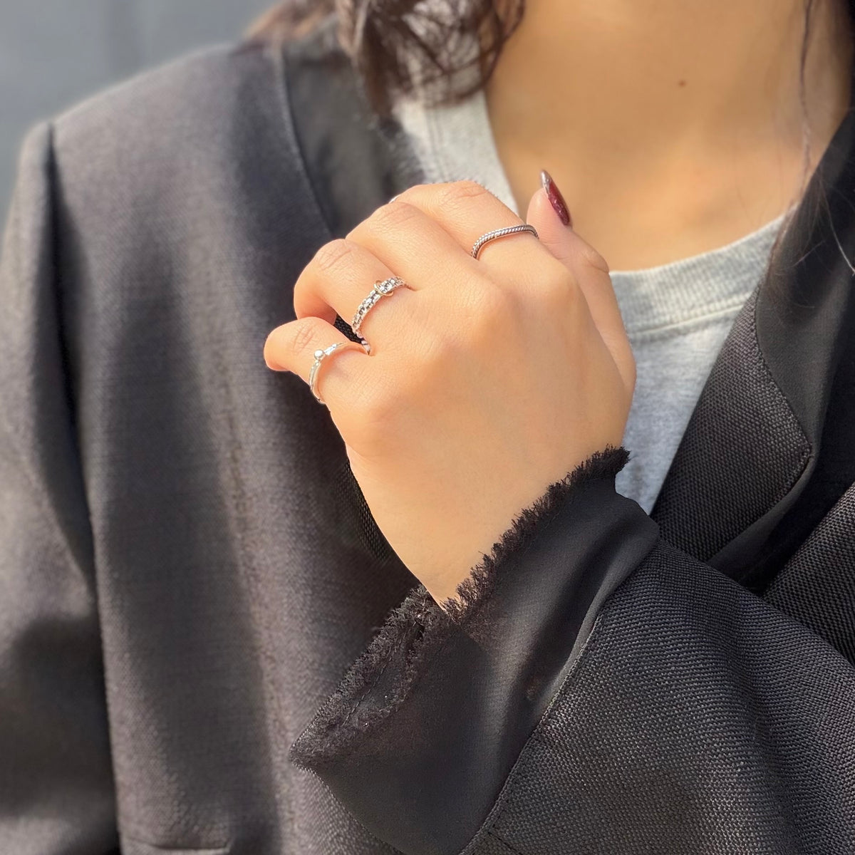 Silver925 plain ring 60