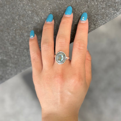 Blue topaz ring