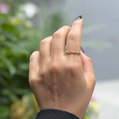 Brass Heart plain ring 15