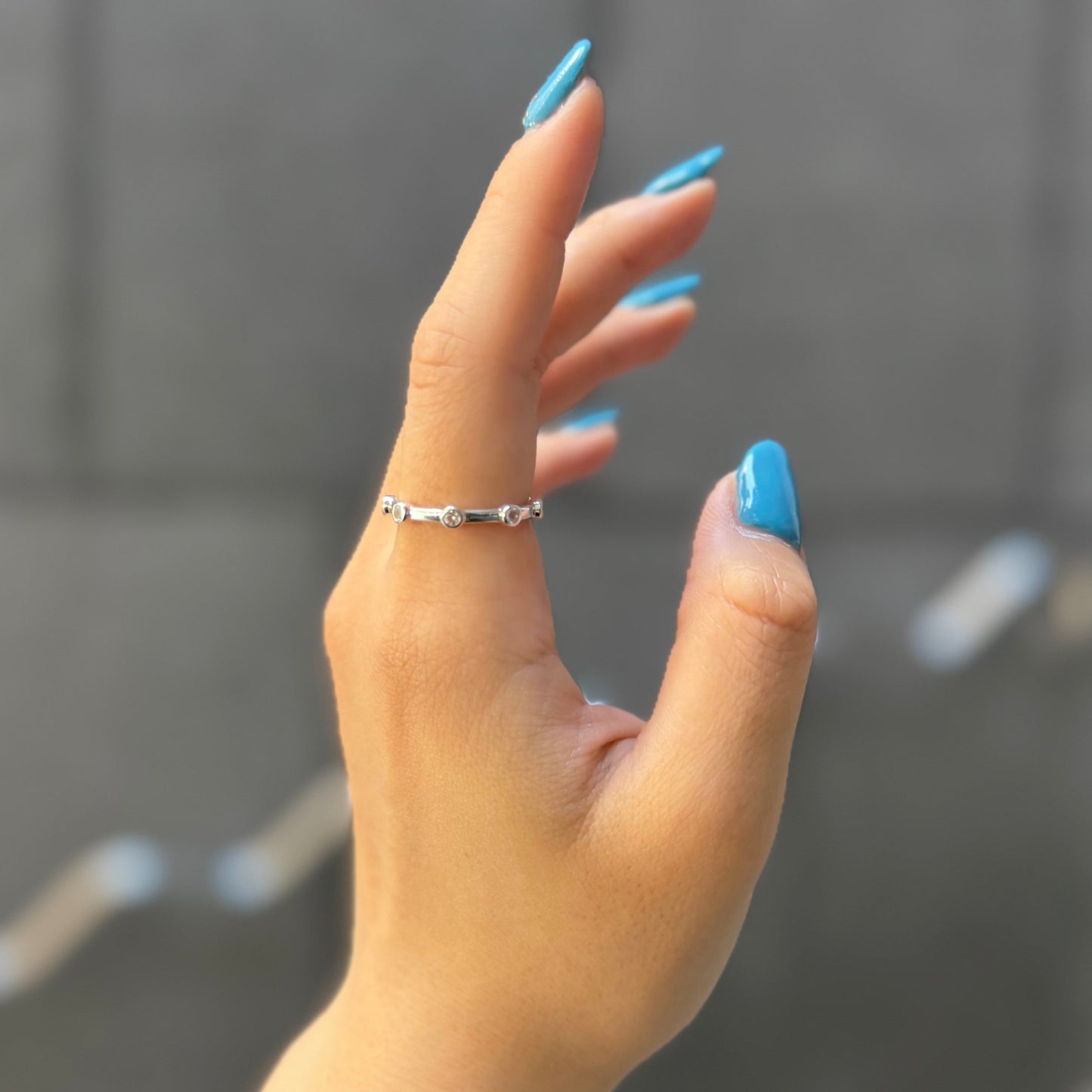 Whitetopaz ring 7