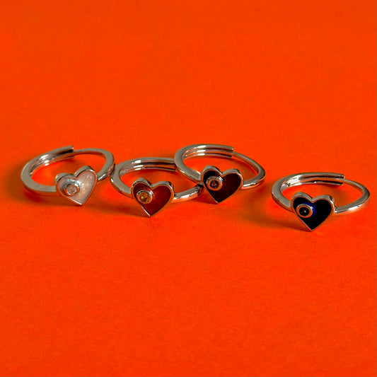 【オンライン先行】Heart enamel× stone ring 4